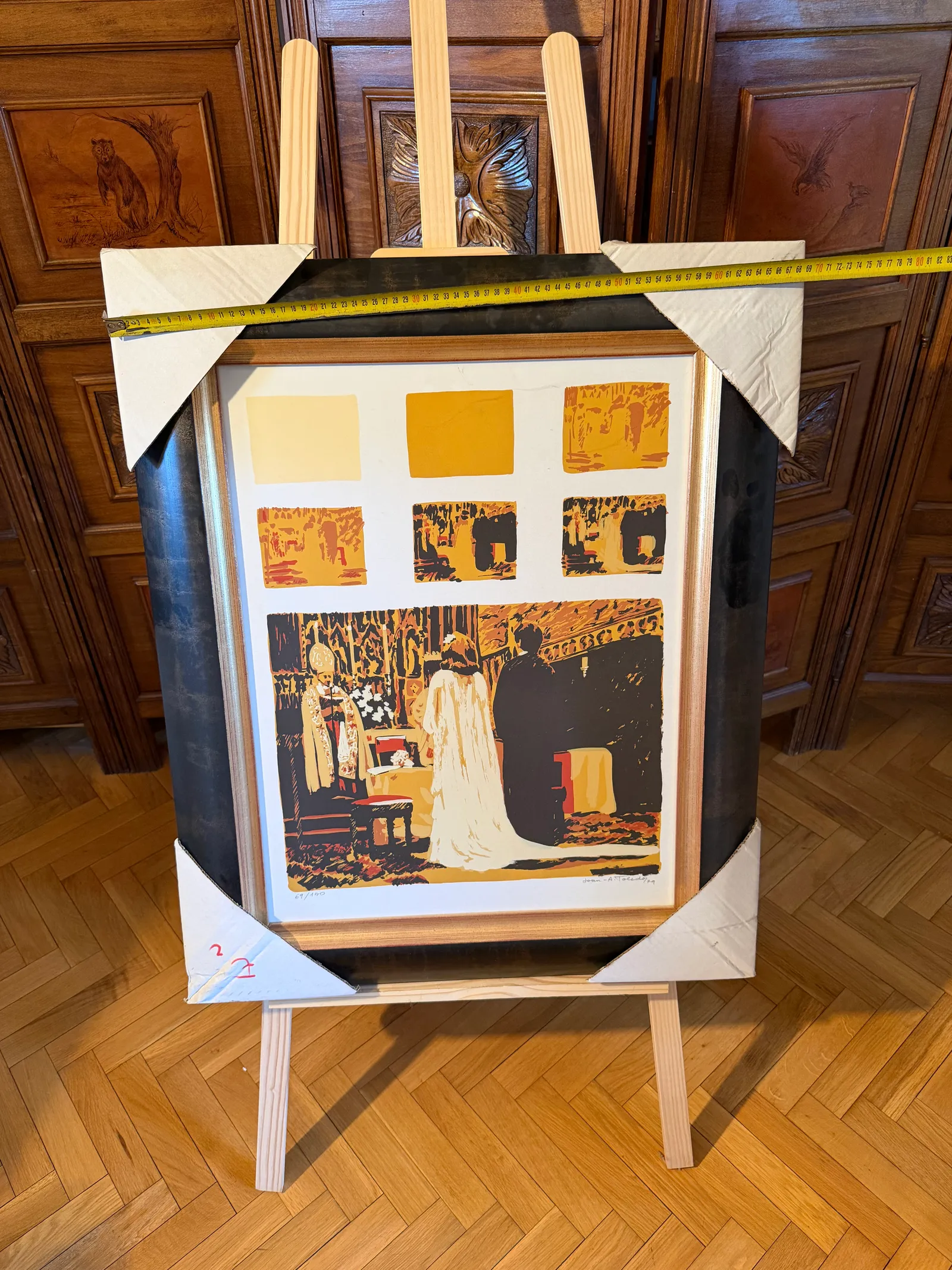 La boda — La ceremonia — Joan Antoni Toledo, Serigrafía sobre papel, 85 x 69 cm (con marco) — vista 3
