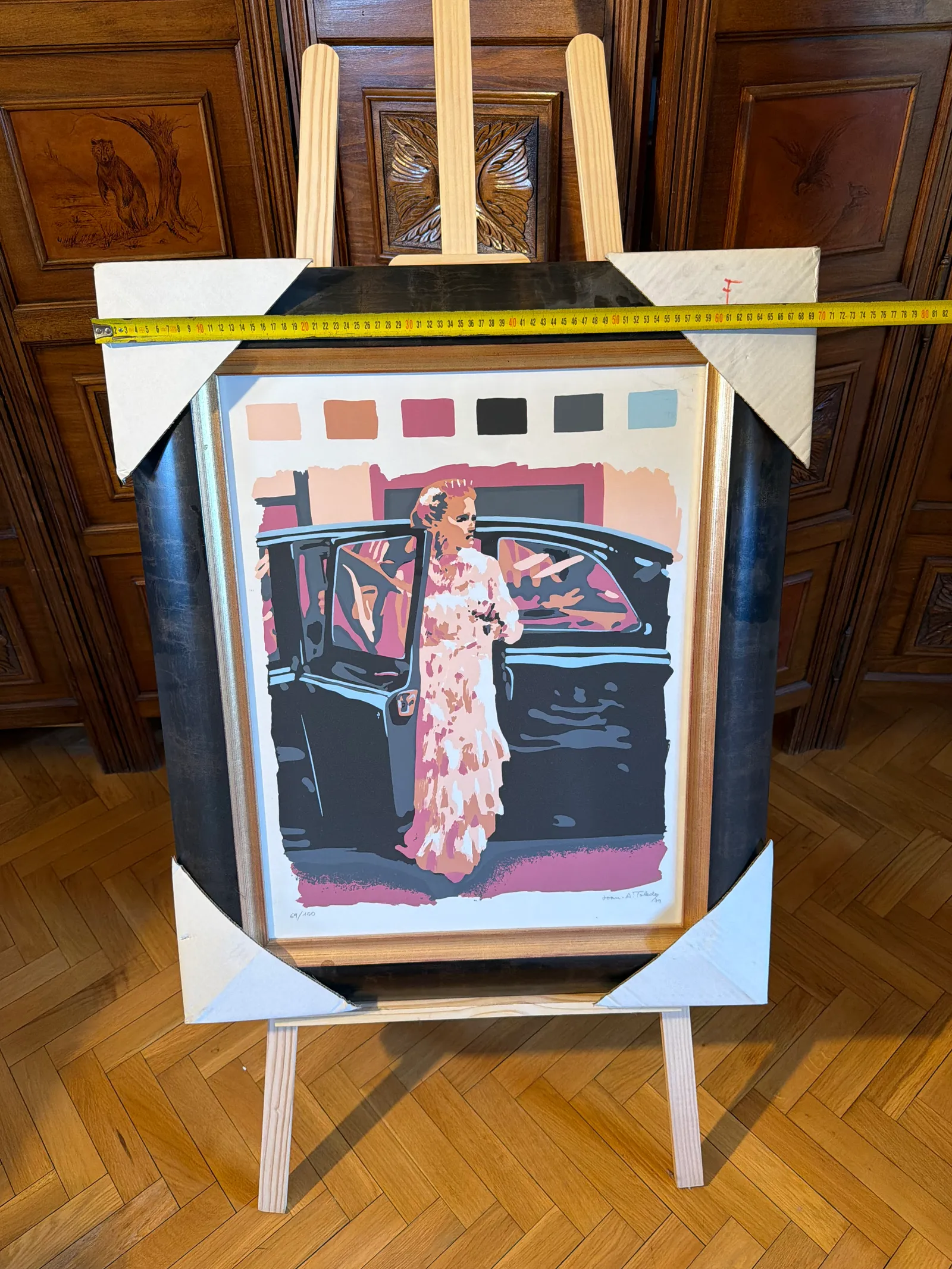 Novia — La llegada — Joan Antoni Toledo, Serigrafía sobre papel, 85 x 69 cm (con marco) — vista 2