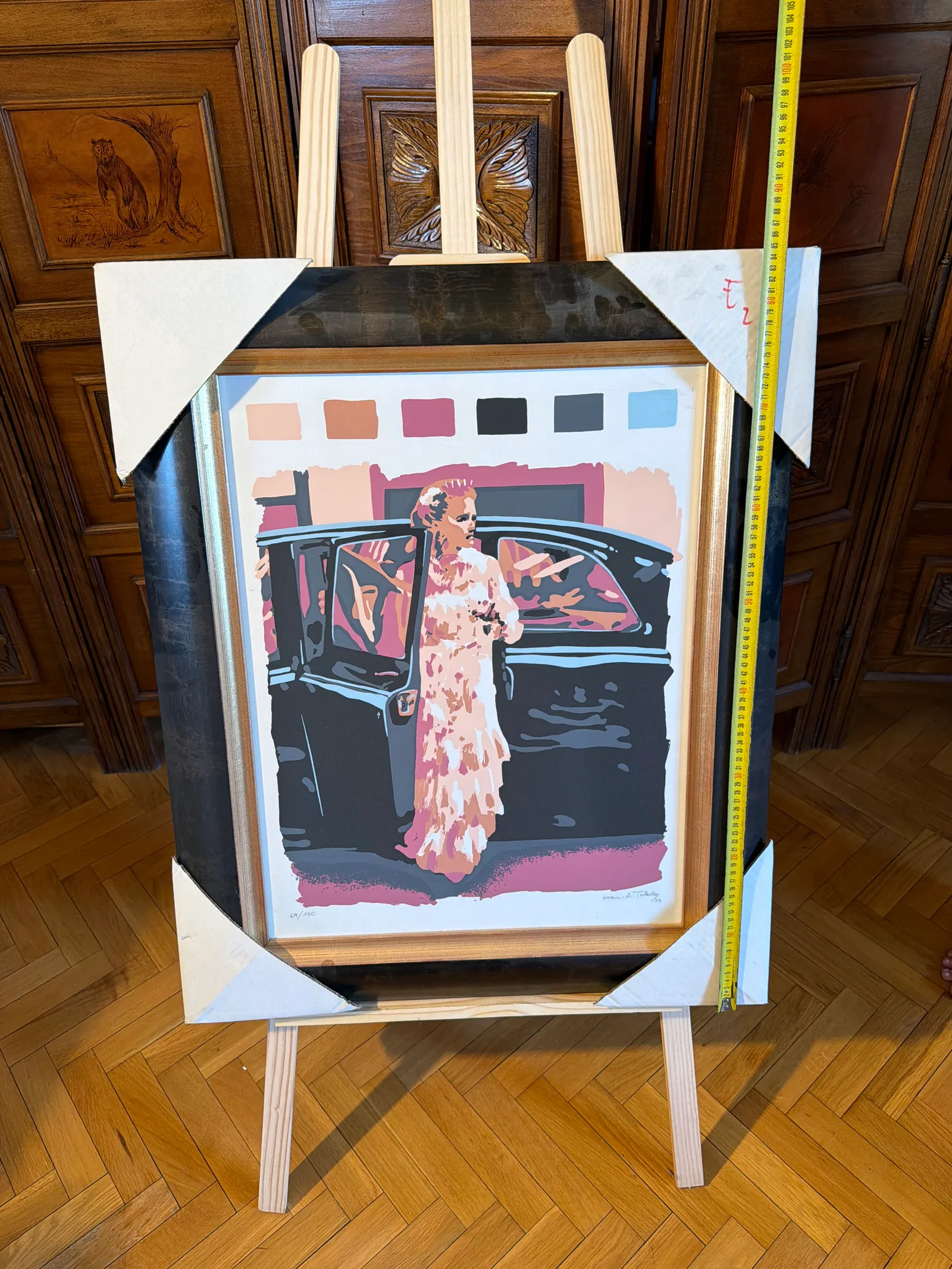 Novia — La llegada — Joan Antoni Toledo, Serigrafía sobre papel, 85 x 69 cm (con marco) — vista 3